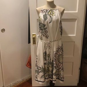 Ann Taylor Loft Garden Halter Dress XL NWT